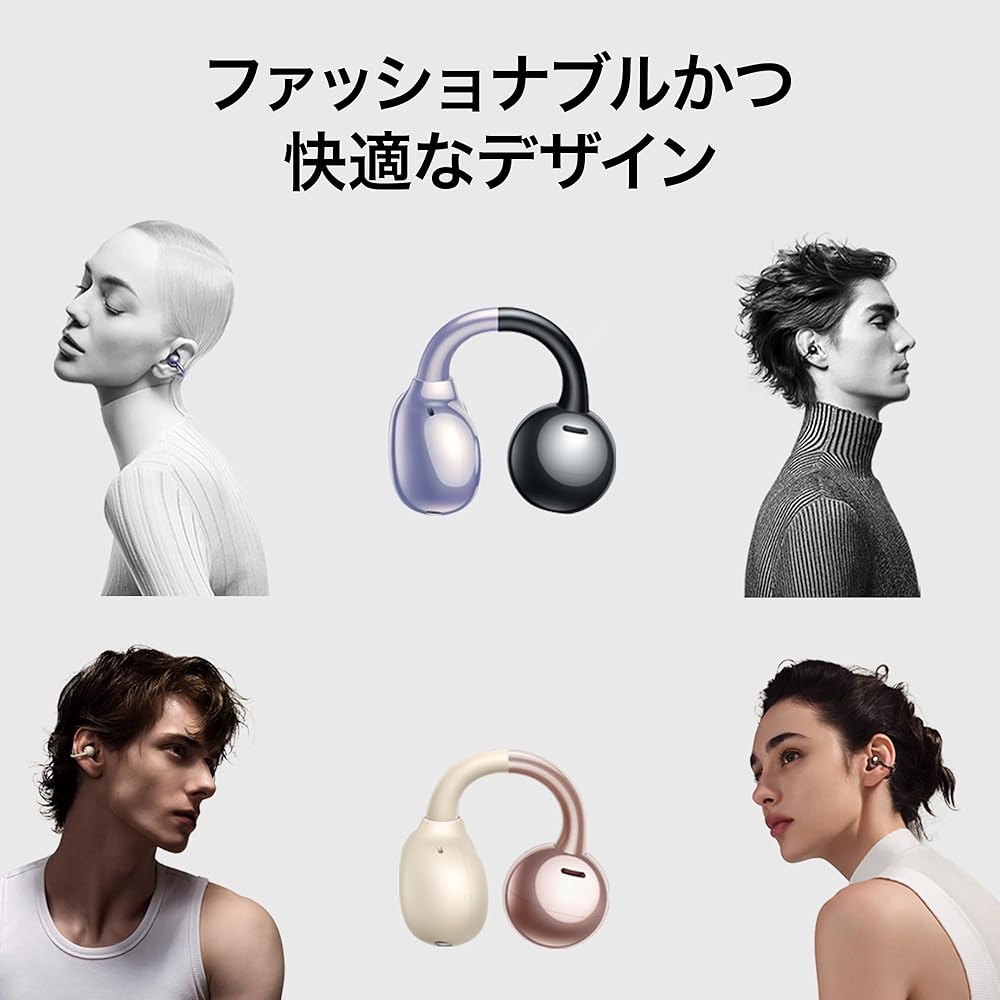 HUAWEI FreeClip ワイヤレスイヤホン Bluetooth オープンイヤー イヤーカフ型 3段階音量調整 耳を塞がないイヤホン 軽量約5.6g(本体) T0017 画像2