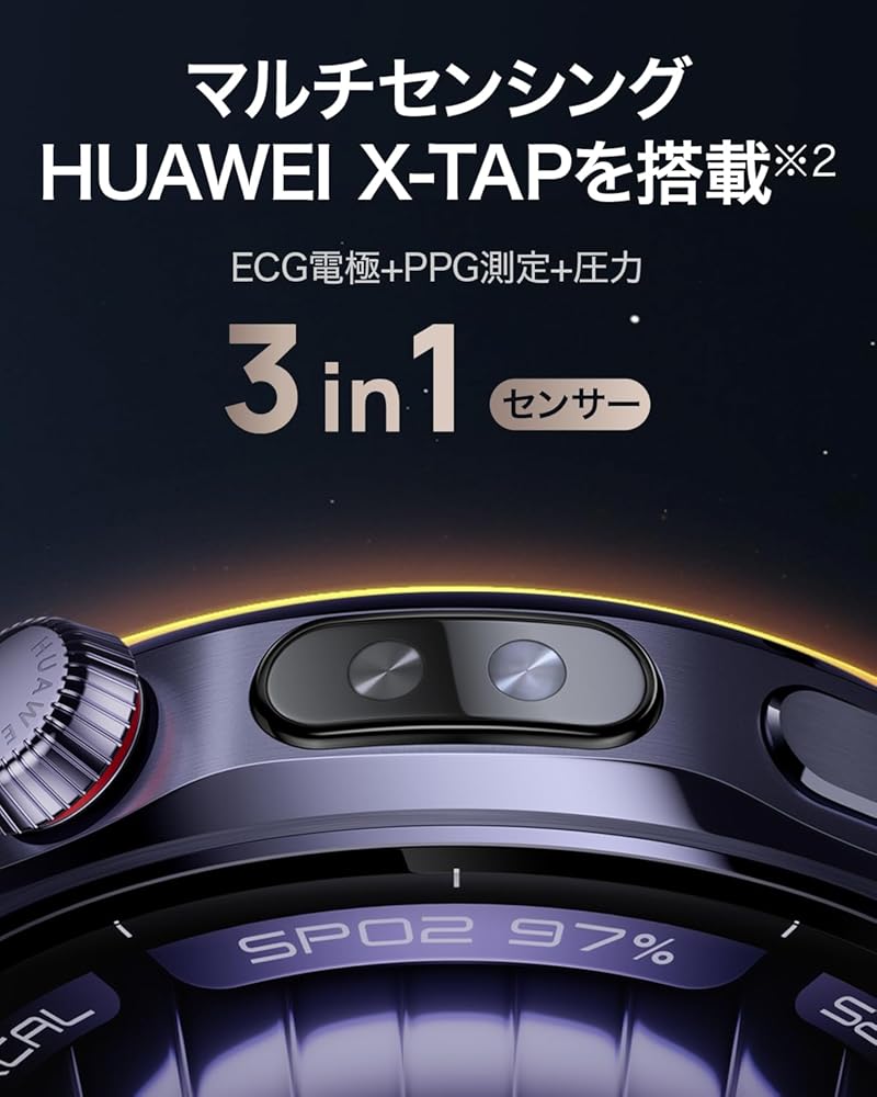 HUAWEI WATCH 5 スマートウォッチ 46mm マルチセンシング HUAWEI X-TAP リアルタイム指先血中酸素レベル測定 Health 画像4