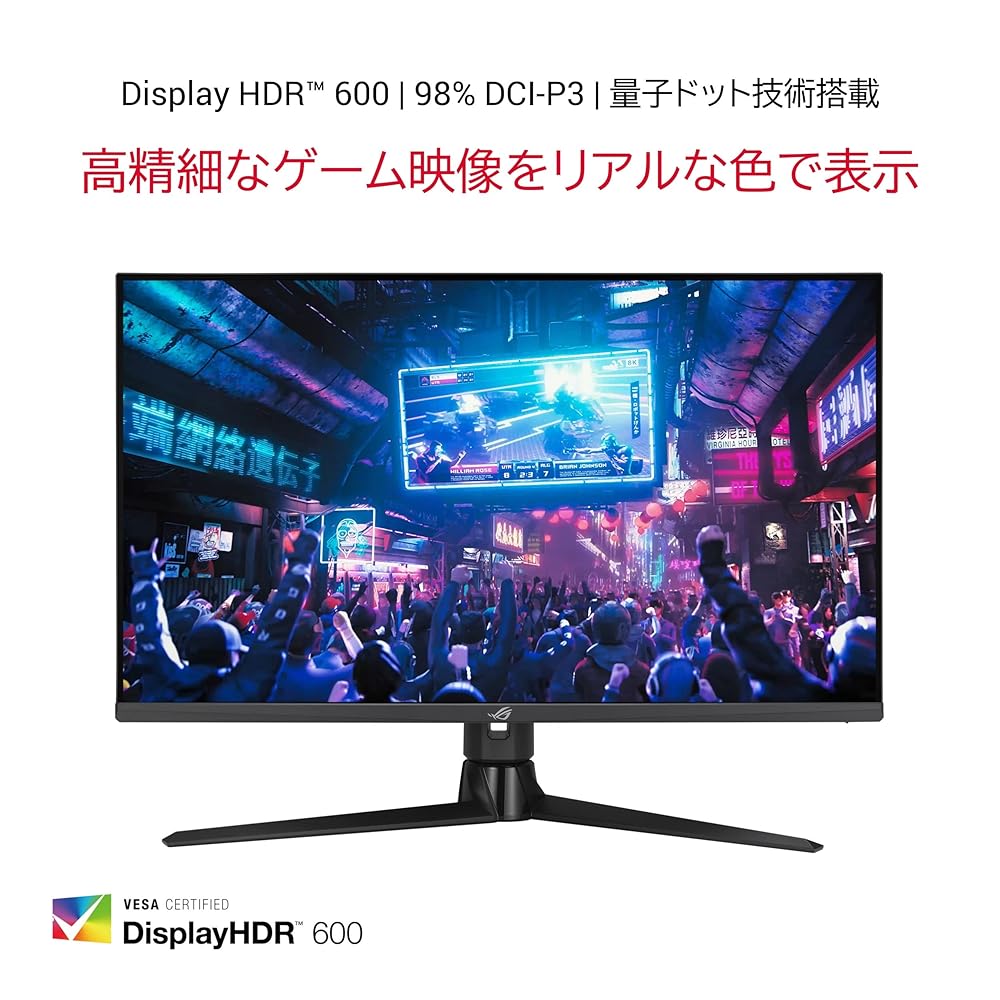 ASUS 4K ゲーミングモニター ROG Swift XG32UQ 32インチ/4K/160Hz/HDMI 2.1 DP/IPS/1ms/DisplayHDR 600/量子ドット技術/可変オーバードライブ/PS5/国内正規品 画像5