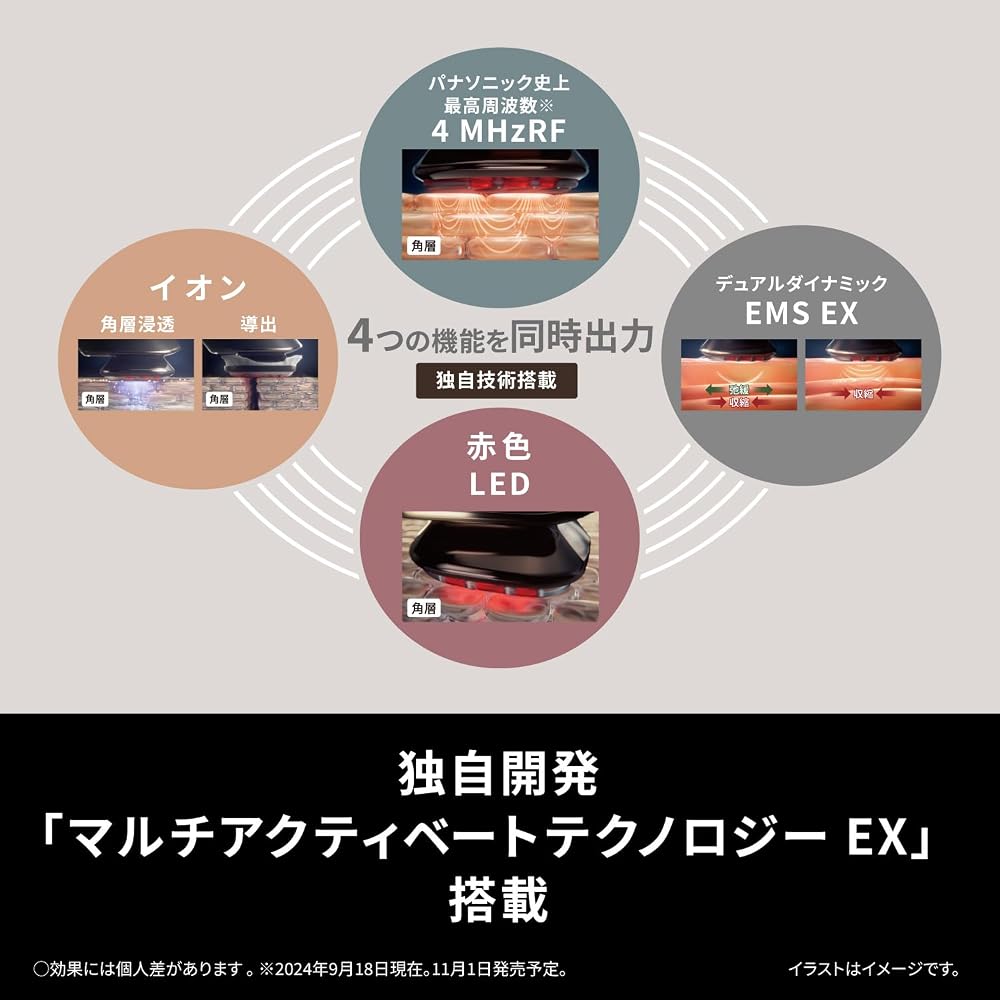 パナソニック 美顔器 バイタリフト RF 1台13役 高出力RF×EMS×LED×イオン EH-SR86-T ブラウン 画像6