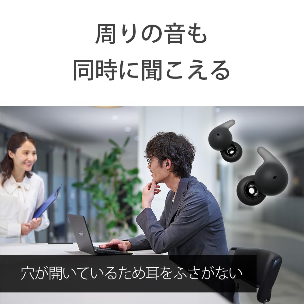 ソニー(SONY) オープンイヤー LinkBudsOpen Bluetooth ワイヤレスイヤホン 防滴 ロングバッテリー最大8時間連続再生 マイク付 迫力の音質 軽量 WF-L910 BZ 画像4