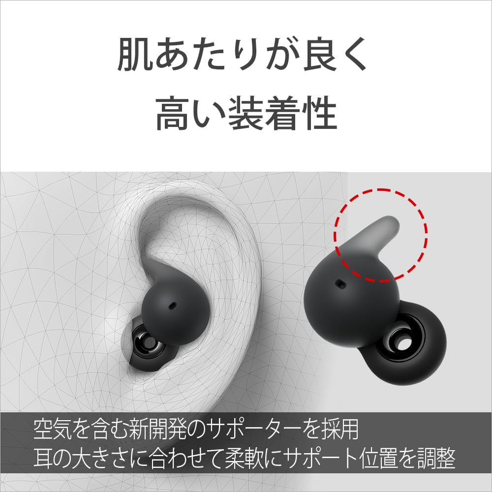 ソニー(SONY) オープンイヤー LinkBudsOpen Bluetooth ワイヤレスイヤホン 防滴 ロングバッテリー最大8時間連続再生 マイク付 迫力の音質 軽量 WF-L910 BZ 画像5