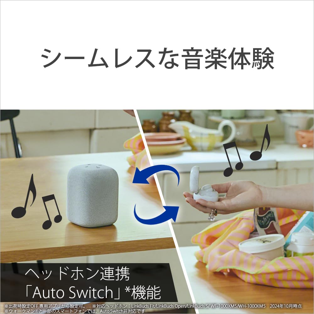 ソニー(SONY) LinkBudsSpeker Bluetoothスピーカー コンパクトボディ クリアサウンド ロングバッテリー25時間 防滴対応 ストラップ付属SRS-LS1 HC ライトグレー 画像4