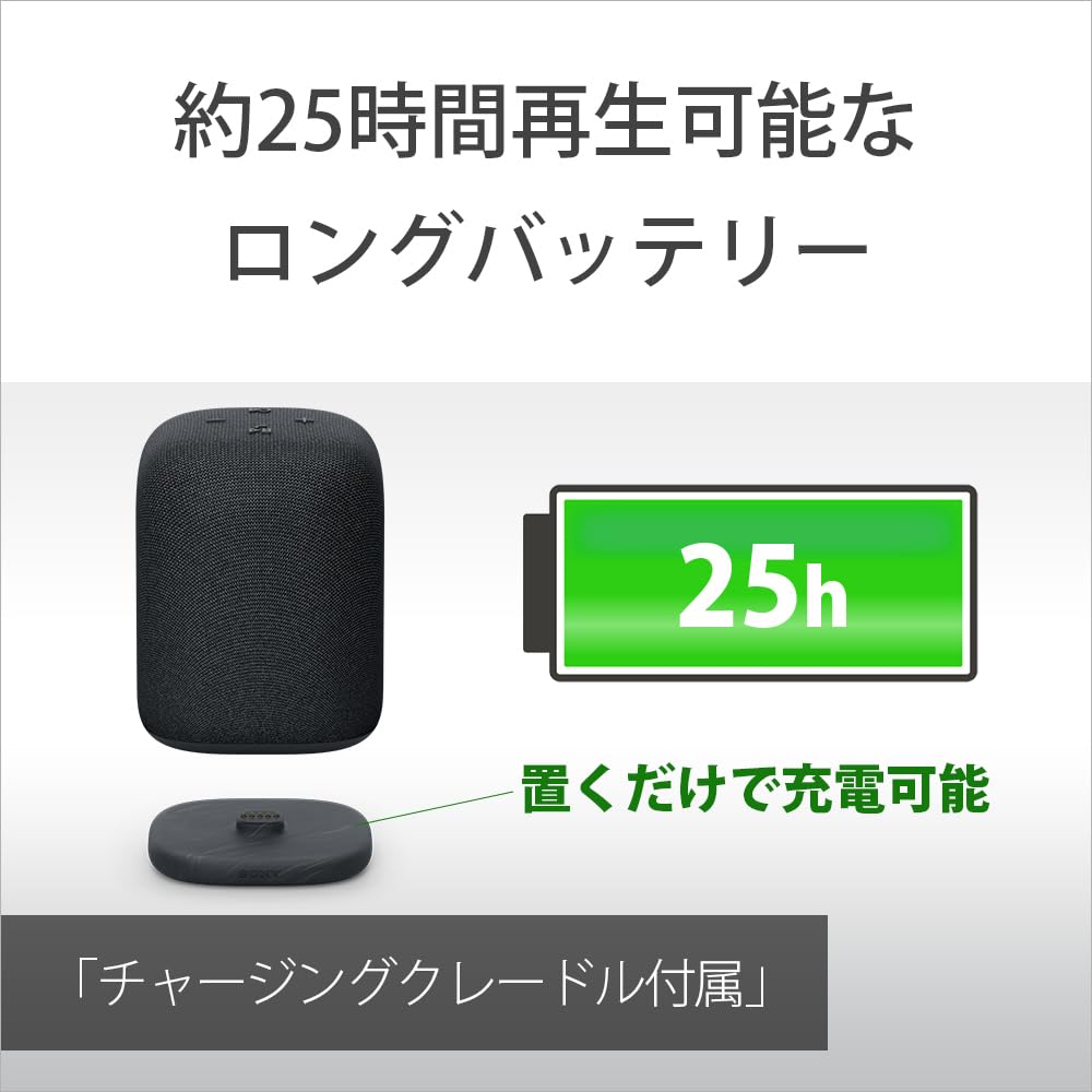 ソニー(SONY) LinkBudsSpeker Bluetoothスピーカー コンパクトボディ クリアサウンド ロングバッテリー25時間 防滴対応 ストラップ付属SRS-LS1 HC ライトグレー 画像5