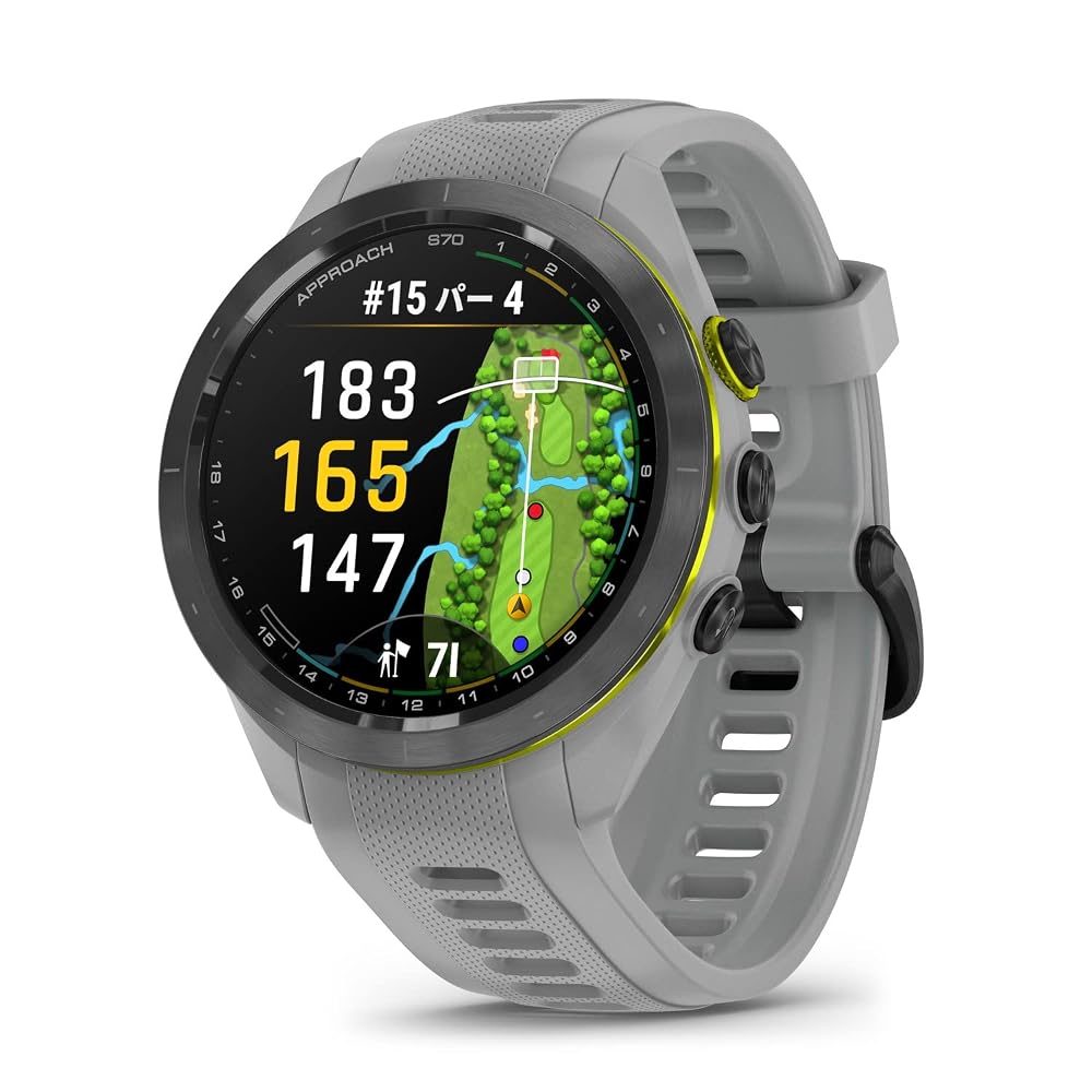 ガーミン(GARMIN) Approach S70 42mm Gray AMOLED(有機EL)ディスプレイ搭載 ゴルフウォッチ GPSマップ Suica対応