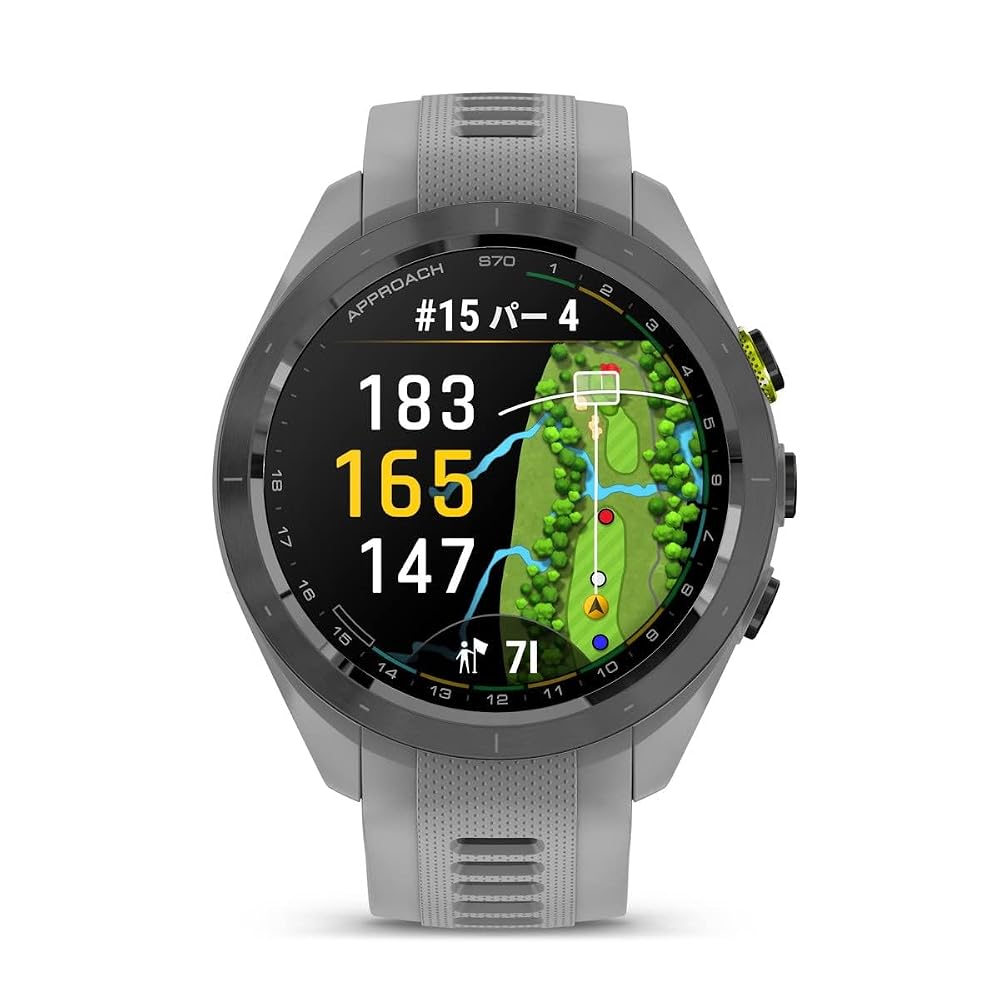 ガーミン(GARMIN) Approach S70 42mm Gray AMOLED(有機EL)ディスプレイ搭載 ゴルフウォッチ GPSマップ Suica対応 画像4