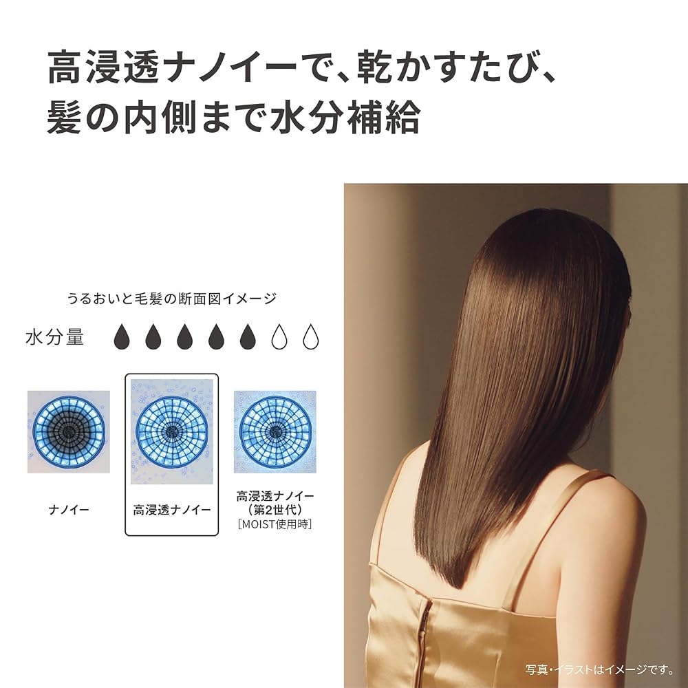 パナソニック ナノケア EH-NA0K-K ヘアドライヤー チャコールブラック 画像6