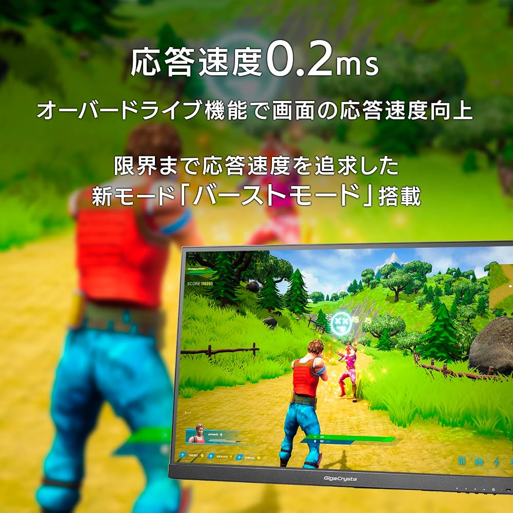 IODATA GigaCrysta ゲーミングモニター 24.5型 FHD360Hz スタンドレス LCD-GC251RXAB/N 画像6
