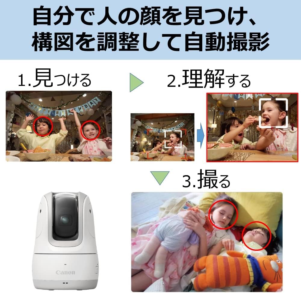 Canon コンパクトデジタルカメラ PowerShot PICK ホワイト 自動撮影カメラ PSPICKWH 画像3