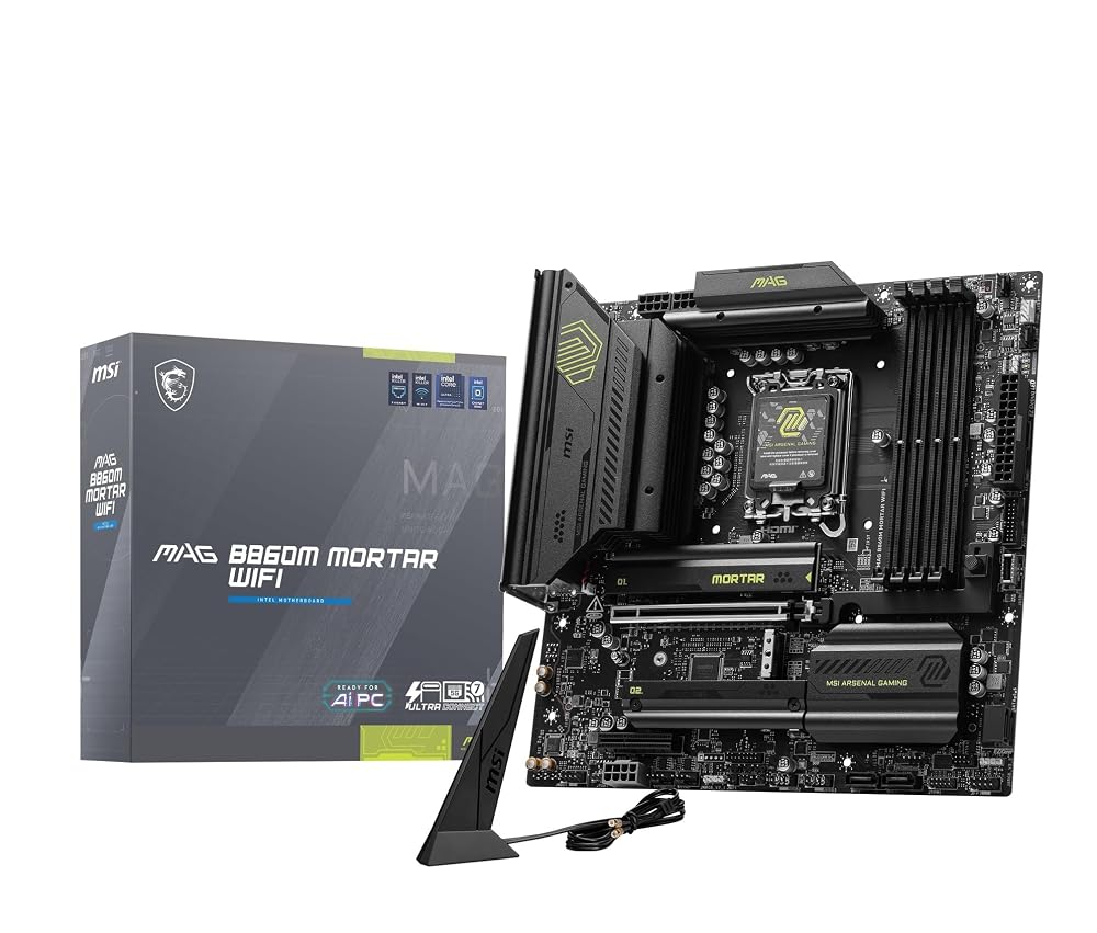 MSI MAG B860M MORTAR WIFI Micro-ATX マザーボード LGA1851 Core Ultra対応 DDR5 Wi-Fi 7 Thunderbolt 4 国内正規品