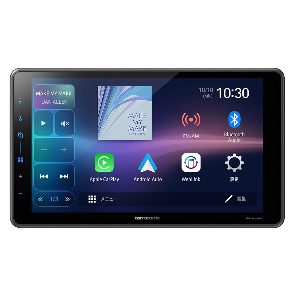 パイオニア カロッツェリア DMH-SF600 9インチ フローティング ディスプレイオーディオ 1DIN ワイヤレスCarPlay/Android Auto