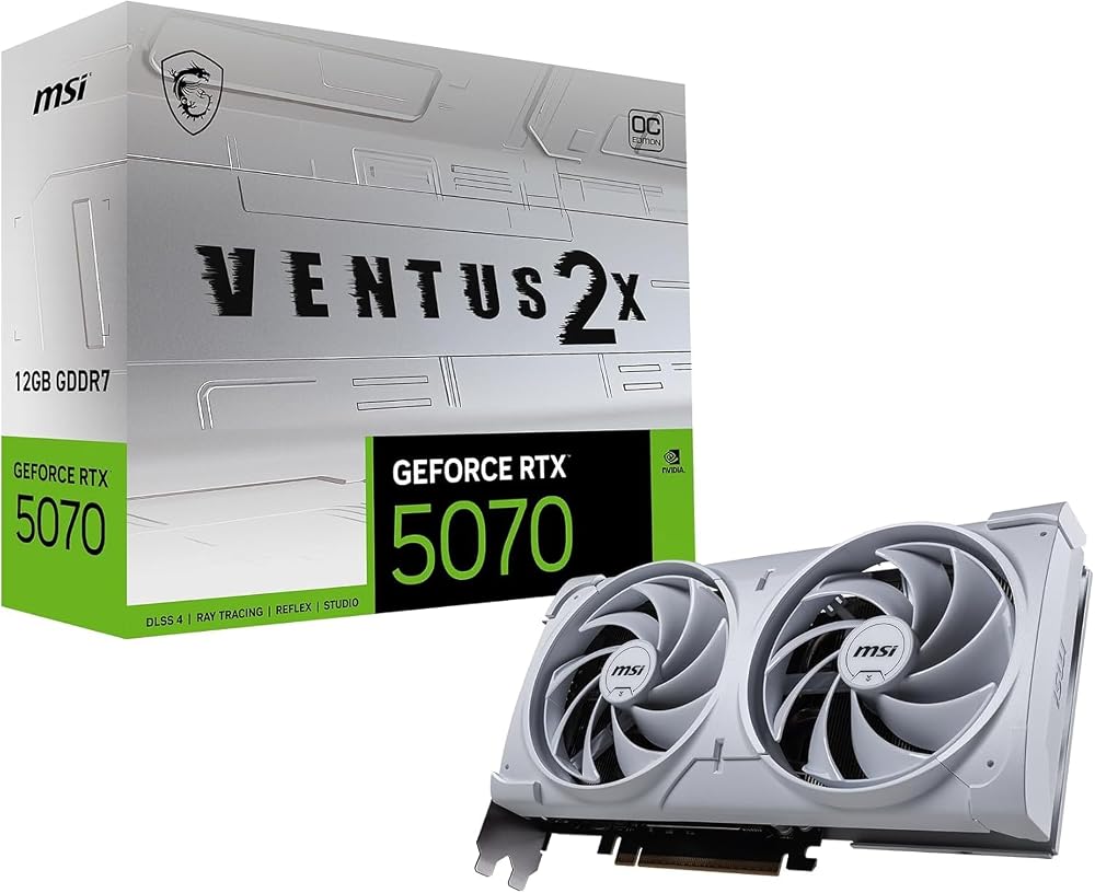 MSI GeForce RTX 5070 12G VENTUS 2X OC WHITE グラフィックボード GDDR7 12GB ホワイト 国内正規品 VD9070
