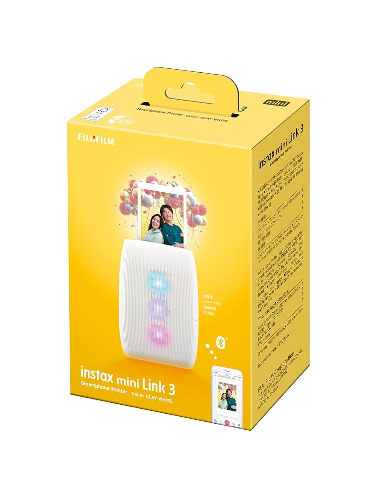 富士フイルム チェキ スマホプリンター instax mini Link3 クレイホワイト スマホ写真をその場でプリント INS MINI LINK3