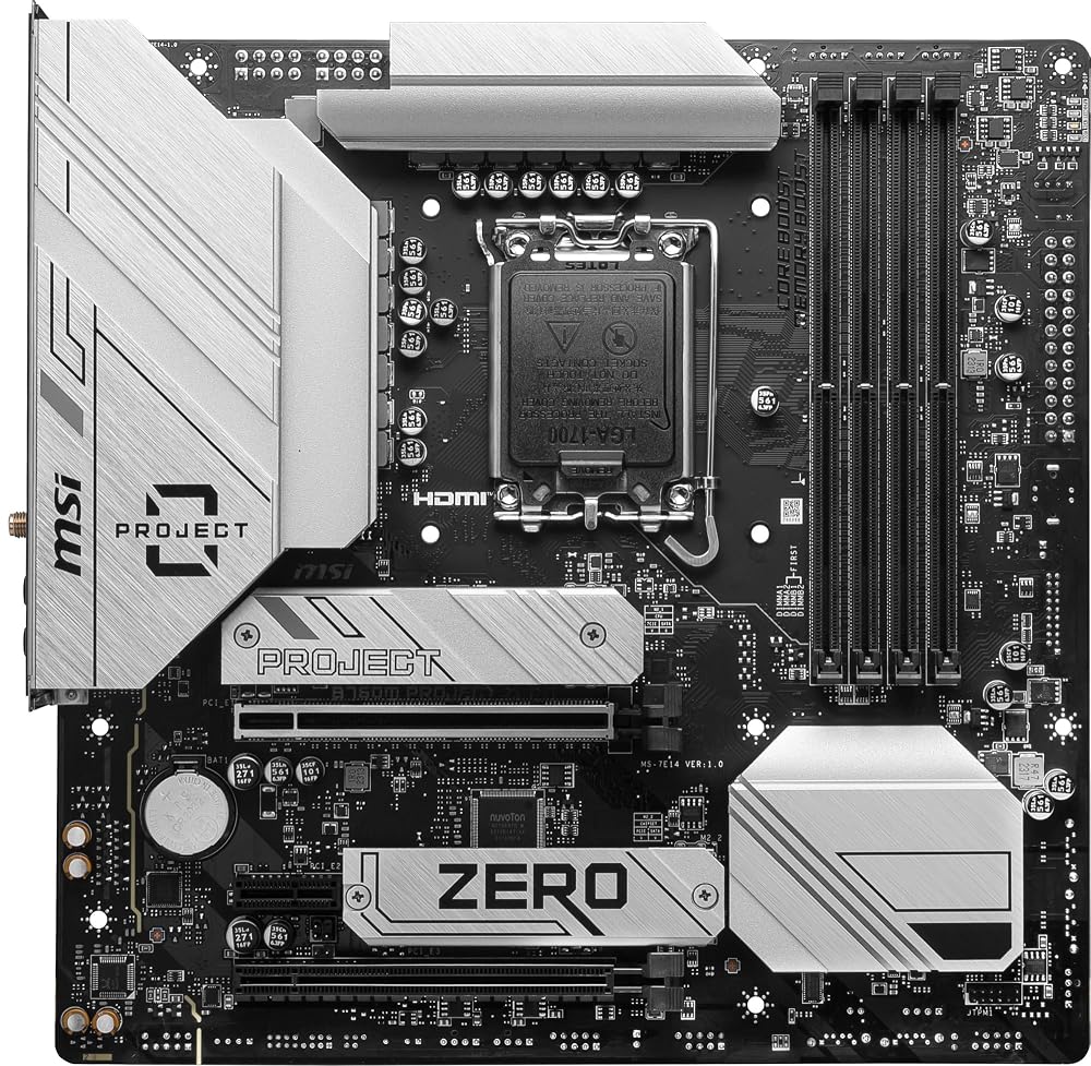 MSI B760M PROJECT ZERO Micro-ATX マザーボード LGA1700 DDR5 バックコネクト Intel 第14/13/12世代対応 国内正規品 画像2