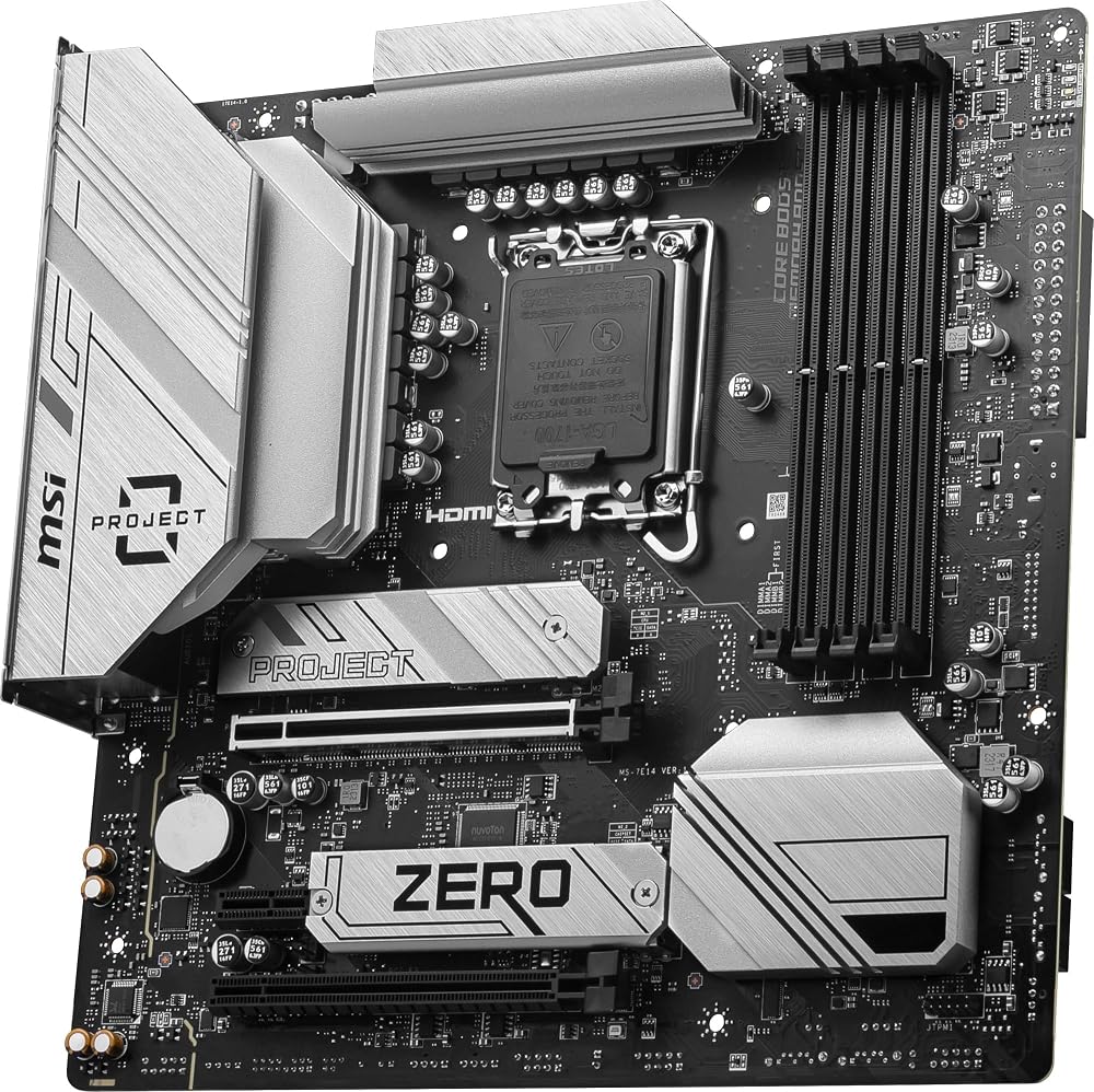 MSI B760M PROJECT ZERO Micro-ATX マザーボード LGA1700 DDR5 バックコネクト Intel 第14/13/12世代対応 国内正規品 画像3