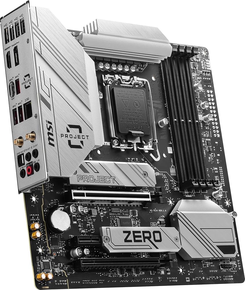 MSI B760M PROJECT ZERO Micro-ATX マザーボード LGA1700 DDR5 バックコネクト Intel 第14/13/12世代対応 国内正規品 画像4