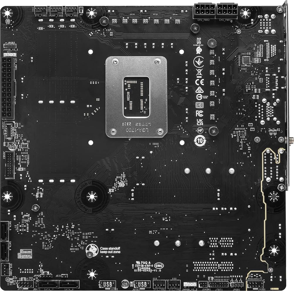 MSI B760M PROJECT ZERO Micro-ATX マザーボード LGA1700 DDR5 バックコネクト Intel 第14/13/12世代対応 国内正規品 画像6