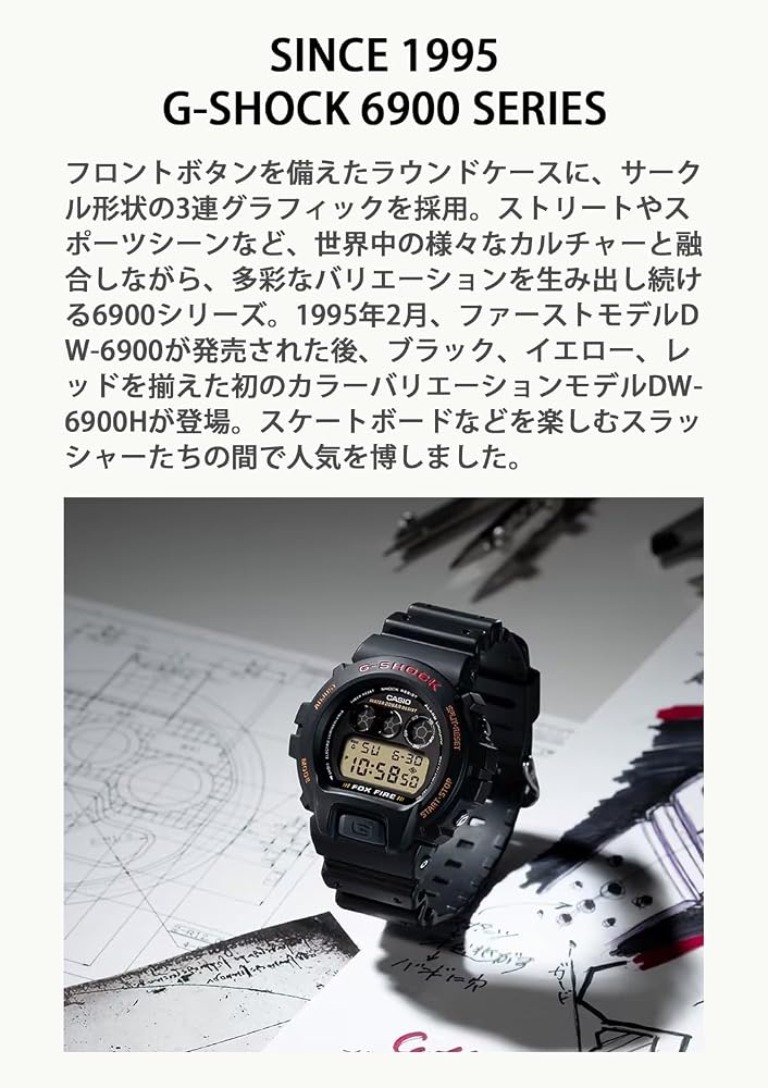 カシオ G-SHOCK DW-6900TR-4JR 30周年記念モデル メンズ腕時計 レッド 耐衝撃 20気圧防水 ジーショック 画像4
