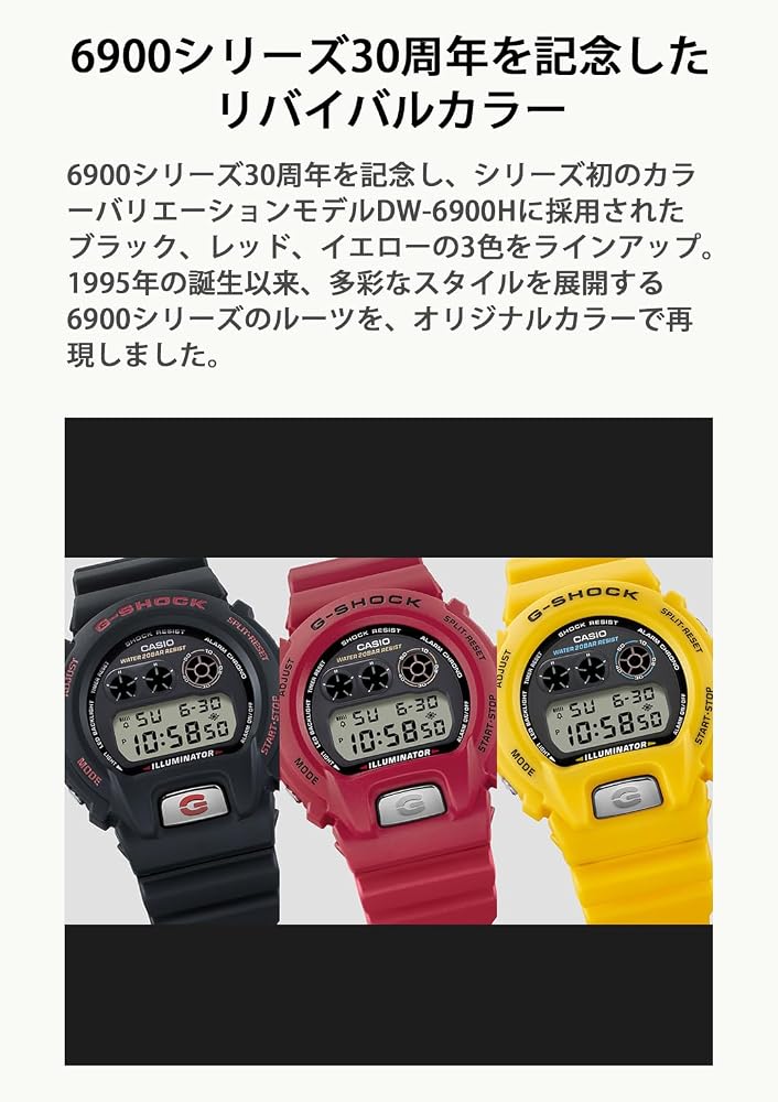 カシオ G-SHOCK DW-6900TR-4JR 30周年記念モデル メンズ腕時計 レッド 耐衝撃 20気圧防水 ジーショック 画像5