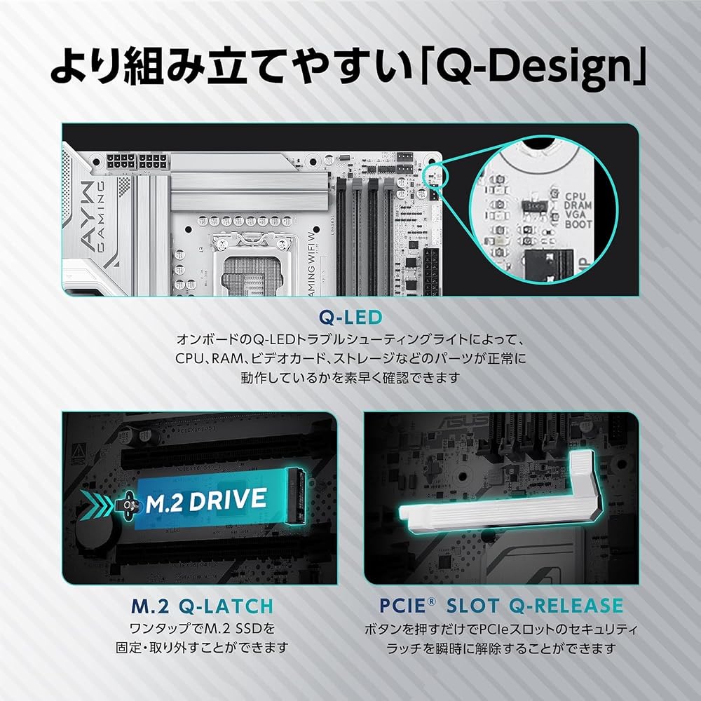 ASUS Z890 AYW GAMING WIFI W マザーボード LGA1851 Intel Core Ultra(シリーズ2)対応 Z890 DDR5 E-ATX 国内正規代理店品 画像5