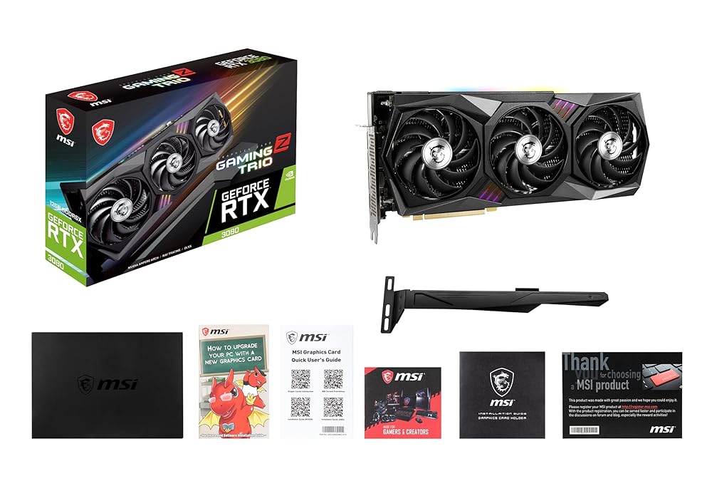 MSI GeForce RTX 3080 GAMING Z TRIO 12G LHR グラフィックスボード VD7960 画像2