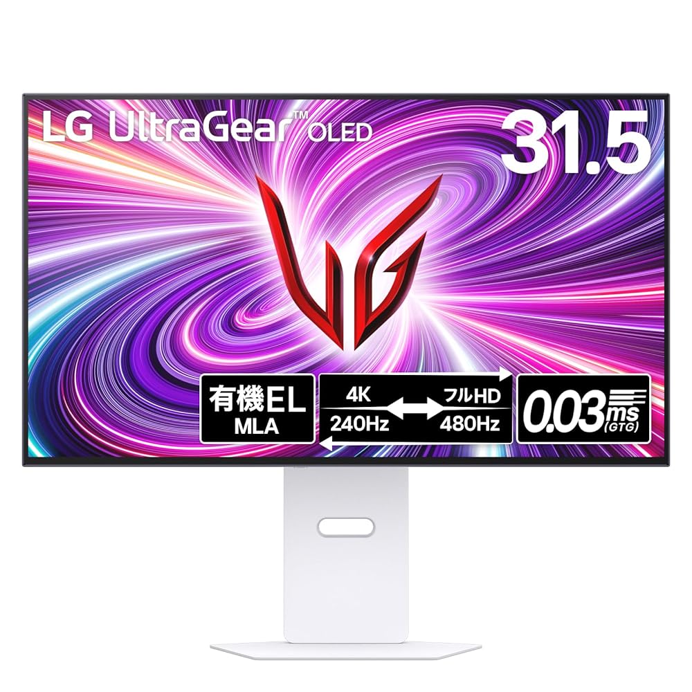 LG ゲーミングモニター UltraGear OLED 32GS95UV-W 31.5インチ/4K(3840×2160)