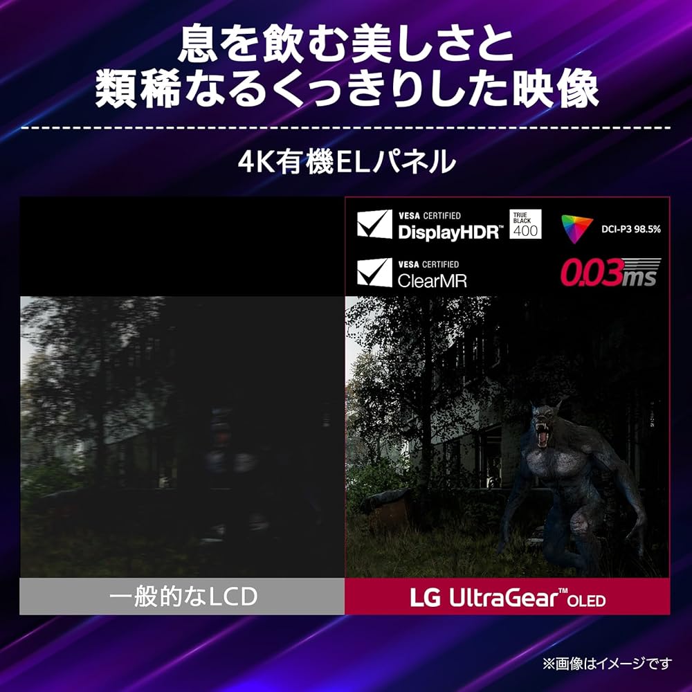 LG ゲーミングモニター UltraGear OLED 32GS95UV-W 31.5インチ/4K(3840×2160) 画像3