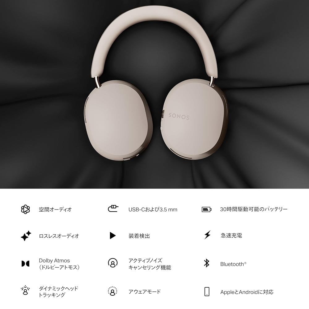 Sonos Ace 完全ワイヤレス オーバーイヤーヘッドホン Bluetooth 画像5