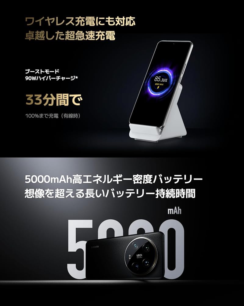 シャオミ(Xiaomi) SIMフリー スマートフォン Xiaomi 14 Ultra 日本語版 ライカ Summilux光学レンズ搭載 画像6