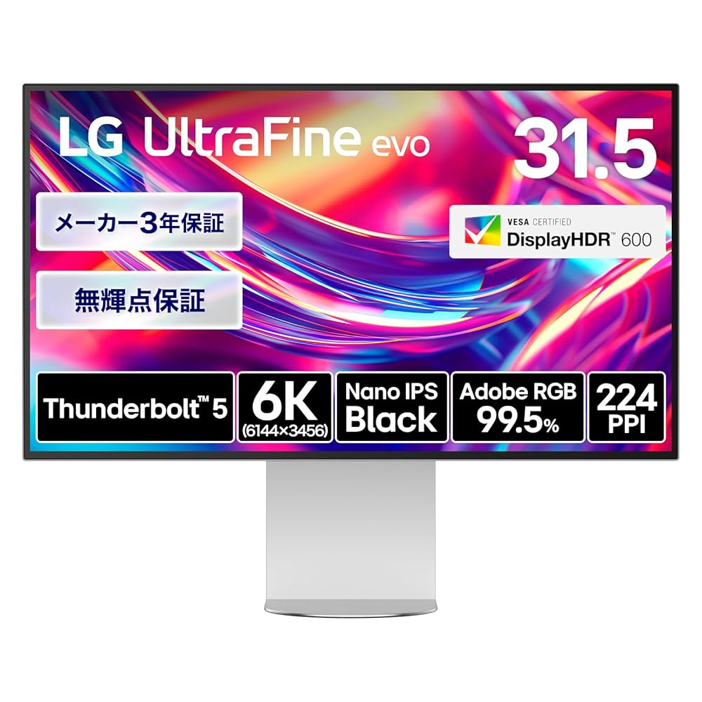 LG モニター ディスプレイ LG UltraFine evo 32U990A-S 31.5インチ/6K(6144×3456)/