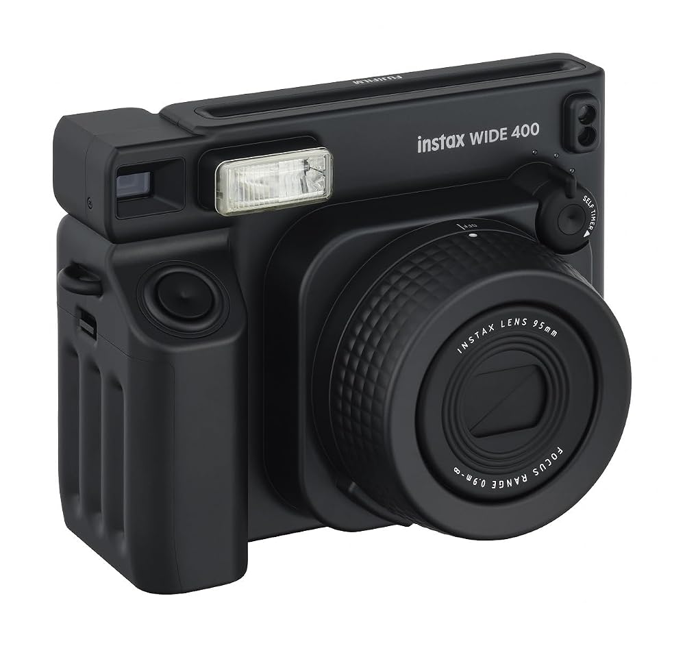 富士フイルム FUJIFILM チェキ instax WIDE 400 JET BLACK ジェットブラック インスタントカメラ ワイドフォーマット セルフタイマー 接写レンズ付属 画像3