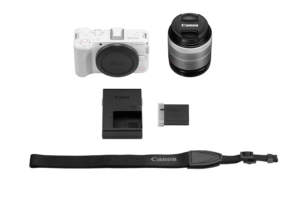 キヤノン Canon EOS R50 V RF-S14-30 IS STM PZ レンズキット ホワイト APS-C ミラーレスカメラ 画像3