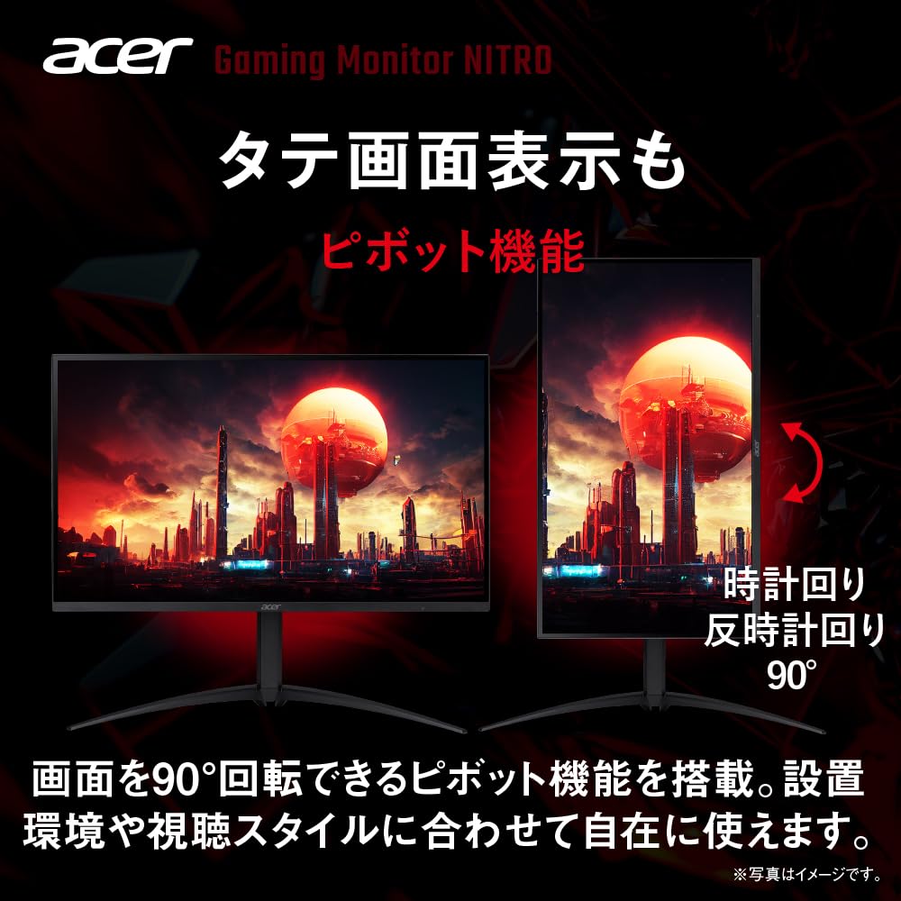 Acer Nitro XV275UP3 27インチ ゲーミングモニター WQHD 170Hz Mini LED VA 2ms AdobeRGB 99% HDR 画像5
