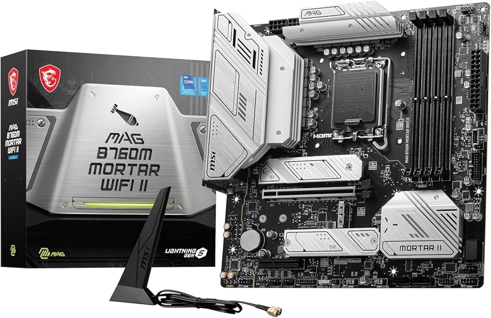 エムエスアイ MSI MAG B760M MORTAR WIFI II マザーボード Micro-ATX LGA1700 Intel B760 DDR5 Wi-Fi 6E 2.5GbE PCIe 5.0