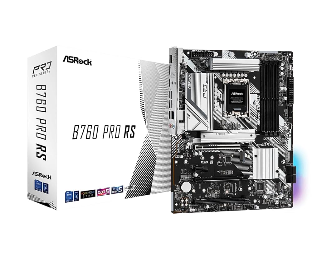 アスロック ASRock B760 Pro RS マザーボード ATX LGA1700 Intel B760 DDR5 PCIe 5.0 2.5GbE M.2スロット×3