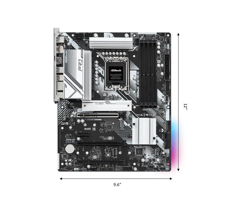 アスロック ASRock B760 Pro RS マザーボード ATX LGA1700 Intel B760 DDR5 PCIe 5.0 2.5GbE M.2スロット×3 画像2