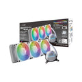 玄人志向 KUROUTOSHIKOU KURO-AIOWC360L/V2/WHITE ホワイト 簡易水冷CPUクーラー 360mm LED付 ASETEK製ラジエーター FDBファン