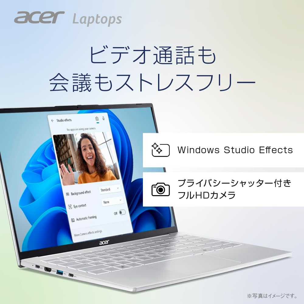 Acer エイサー Swift Lite 14 AI SFL14-54M-F76Y ライトシルバー 14インチ ノートパソコン Core Ultra 7 155U 16GB SSD512GB 画像5