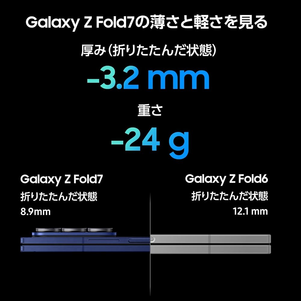 Samsung Galaxy Z Fold7 1TB |ジェットブラック|Galaxy AI対応|SIMフリースマホ 本体 端末|FeliCa対応|8.0インチ 画像4