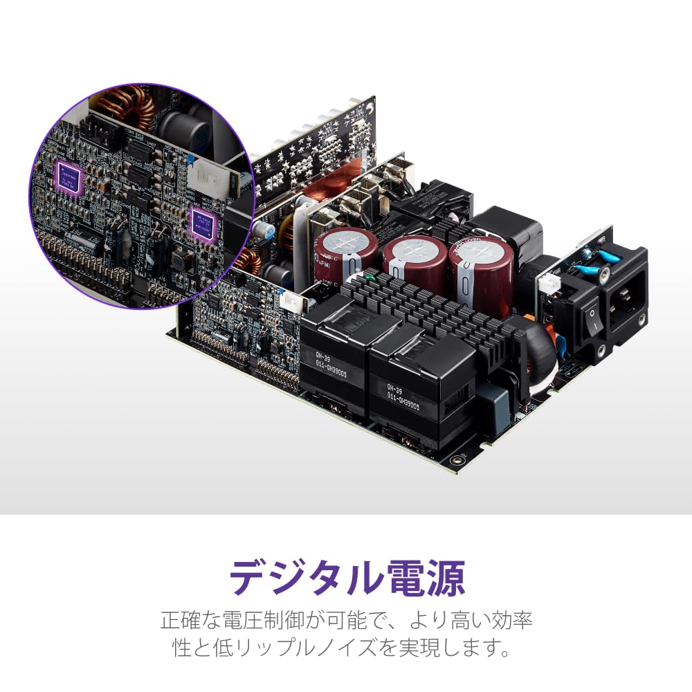 NZXT C1500 Platinum PA-5P1BB-JP PC電源ユニット ATX 3.1 フルモジュラー 100V入力時1300W 12V-2x6ケーブル2本付属 画像4