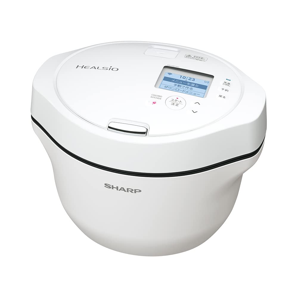 シャープ ヘルシオ ホットクック KN-HW16G-W ホワイト 自動調理鍋 無水鍋 1.6L 2~4人用 スマホ連携