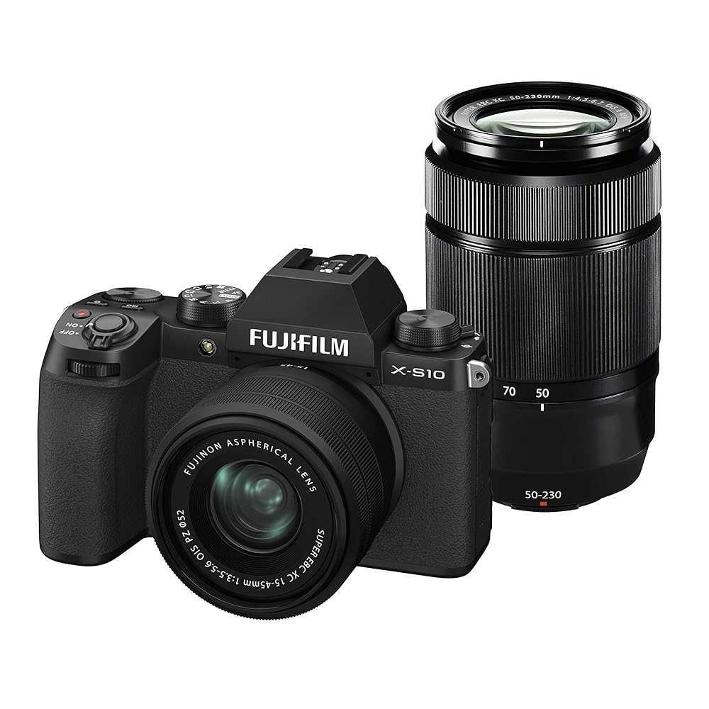富士フイルム(FUJIFILM) ミラーレスデジタルカメラ X-S10 Wズームレンズキット F X-S10LK-1545/50230 ブラック