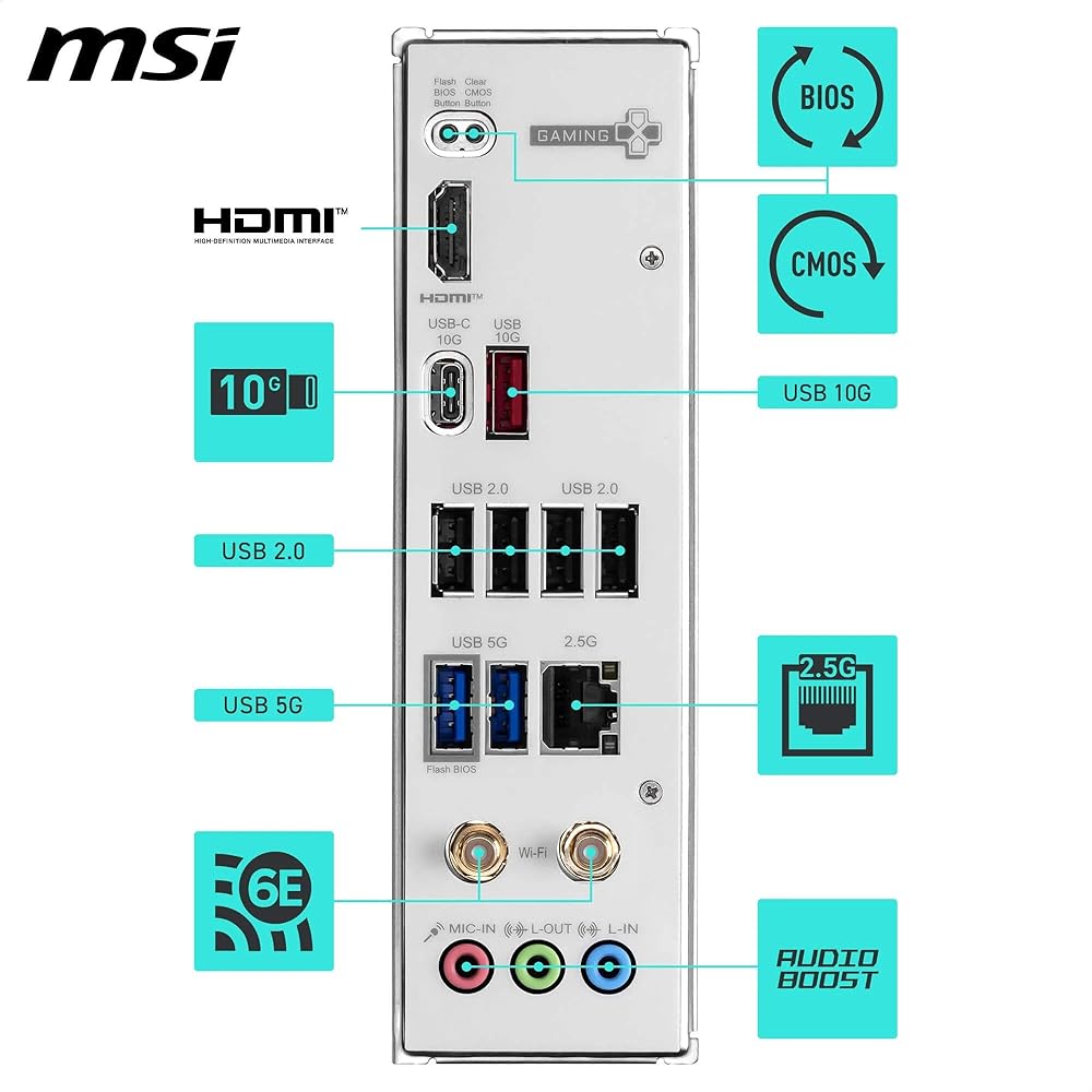 MSI B840M GAMING PLUS WIFI6E Micro-ATX ゲーミングマザーボード MB6805 画像6