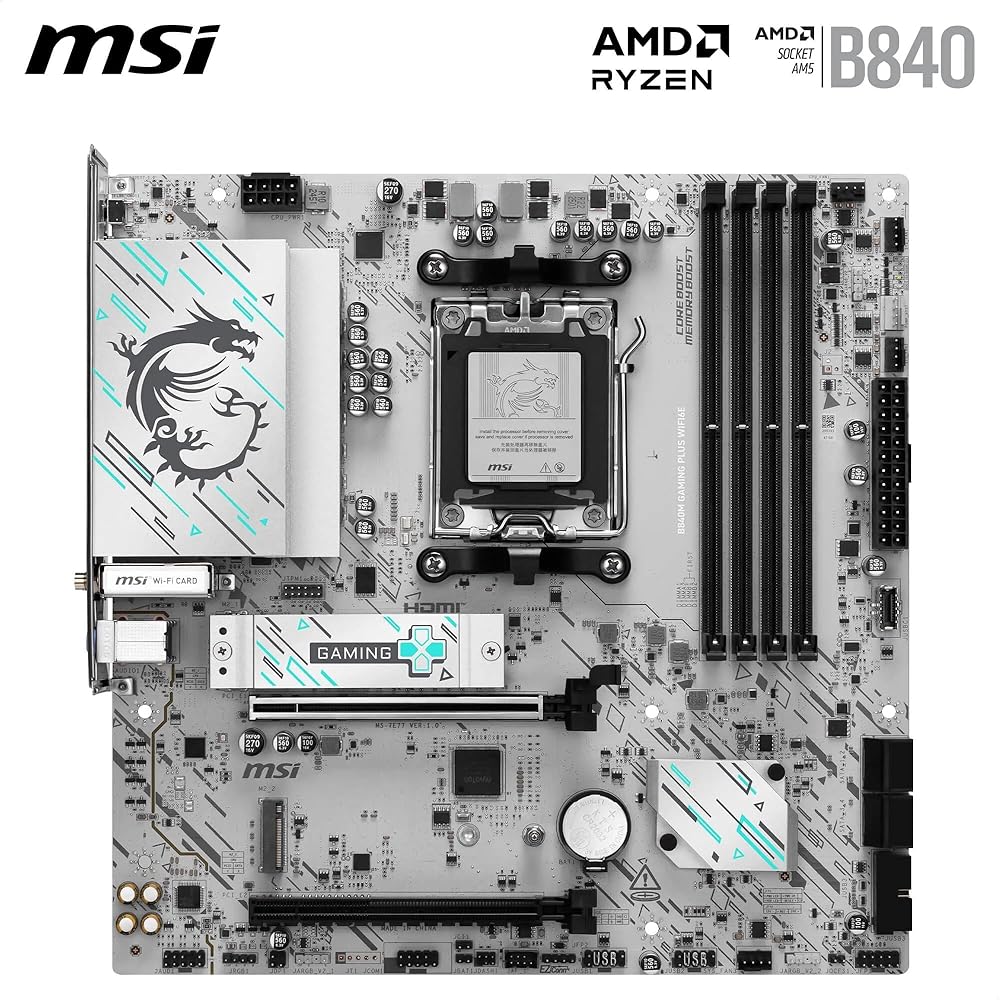 MSI B840M GAMING PLUS WIFI6E Micro-ATX ゲーミングマザーボード MB6805 画像2