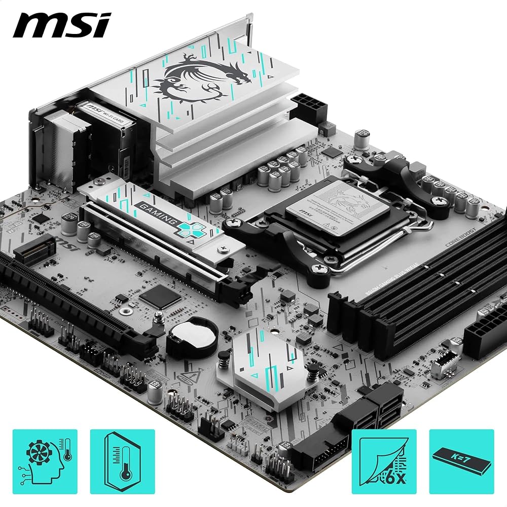 MSI B840M GAMING PLUS WIFI6E Micro-ATX ゲーミングマザーボード MB6805 画像4