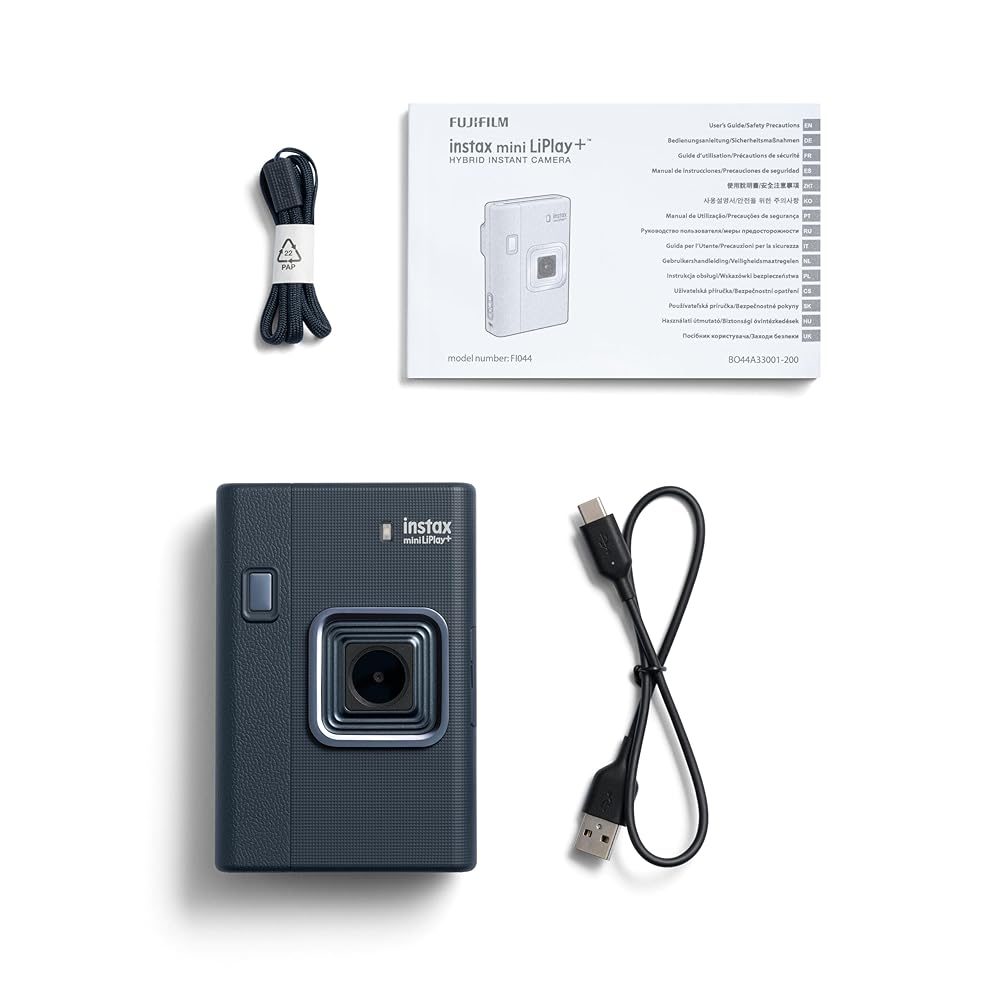富士フイルム(FUJIFILM) チェキ インスタントカメラ/スマホプリンター instax mini LiPlay PLUS INS LIPLAY PLUS BLUE VN