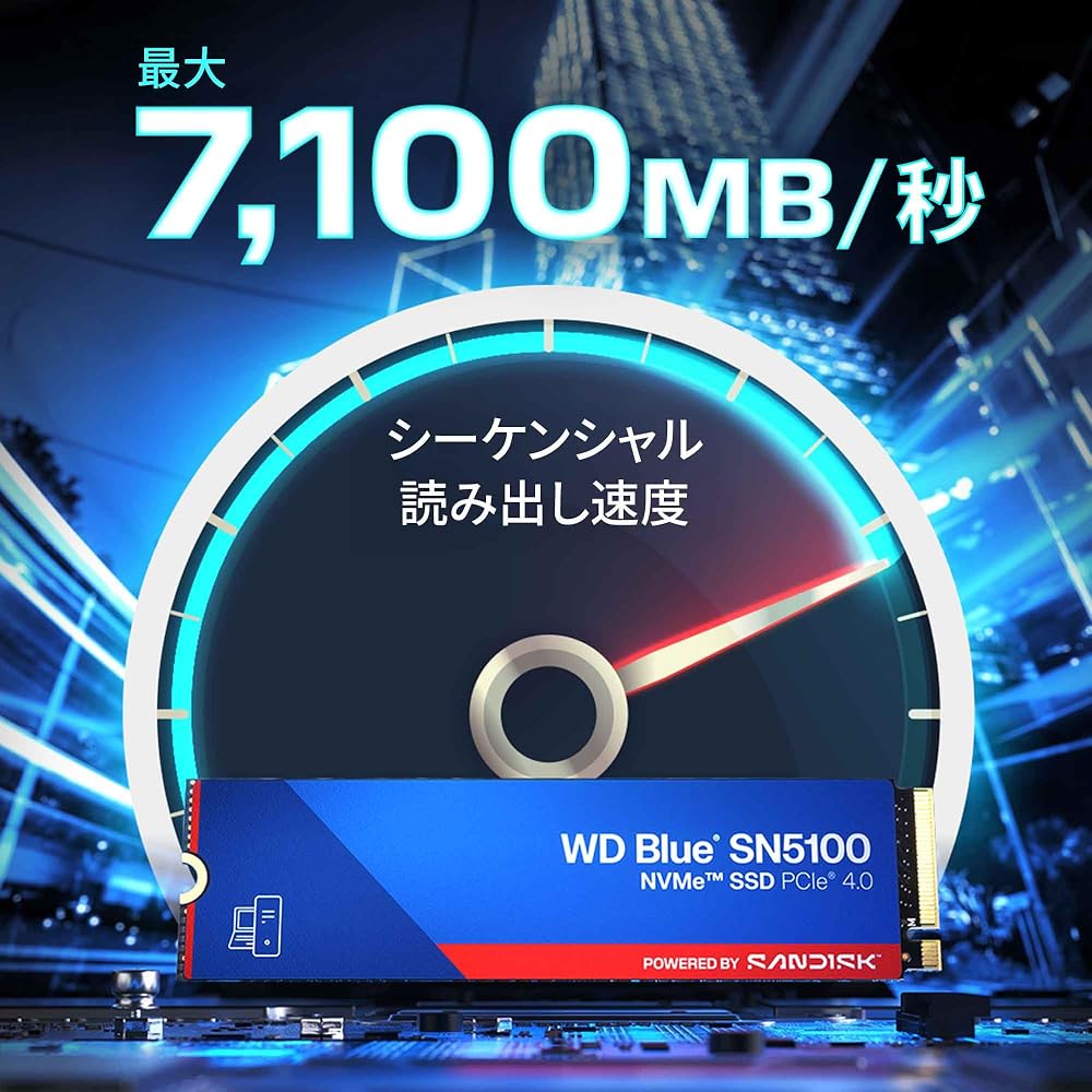 SanDisk 内蔵SSD 4TB WD Blue SN5100 M.2-2280 NVMe PCIe Gen4.0 x4 PS5 メーカー動作確認 画像2