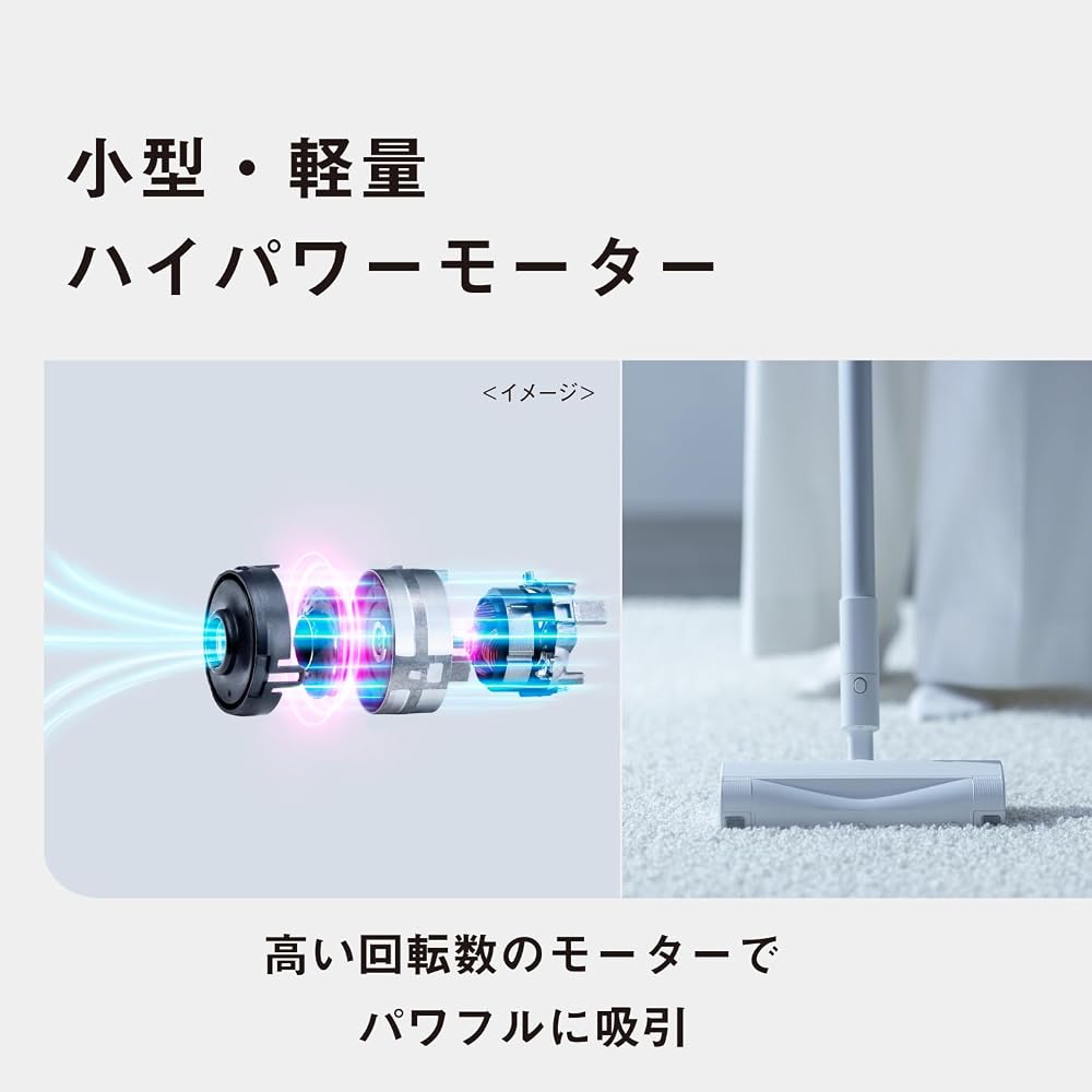 パナソニック 掃除機 コードレス セパレート型 スティック クリーンドック パワー＆スタミナモデル ナノイーX からまないブラシ ホワイト MC-NX700K-W 画像6