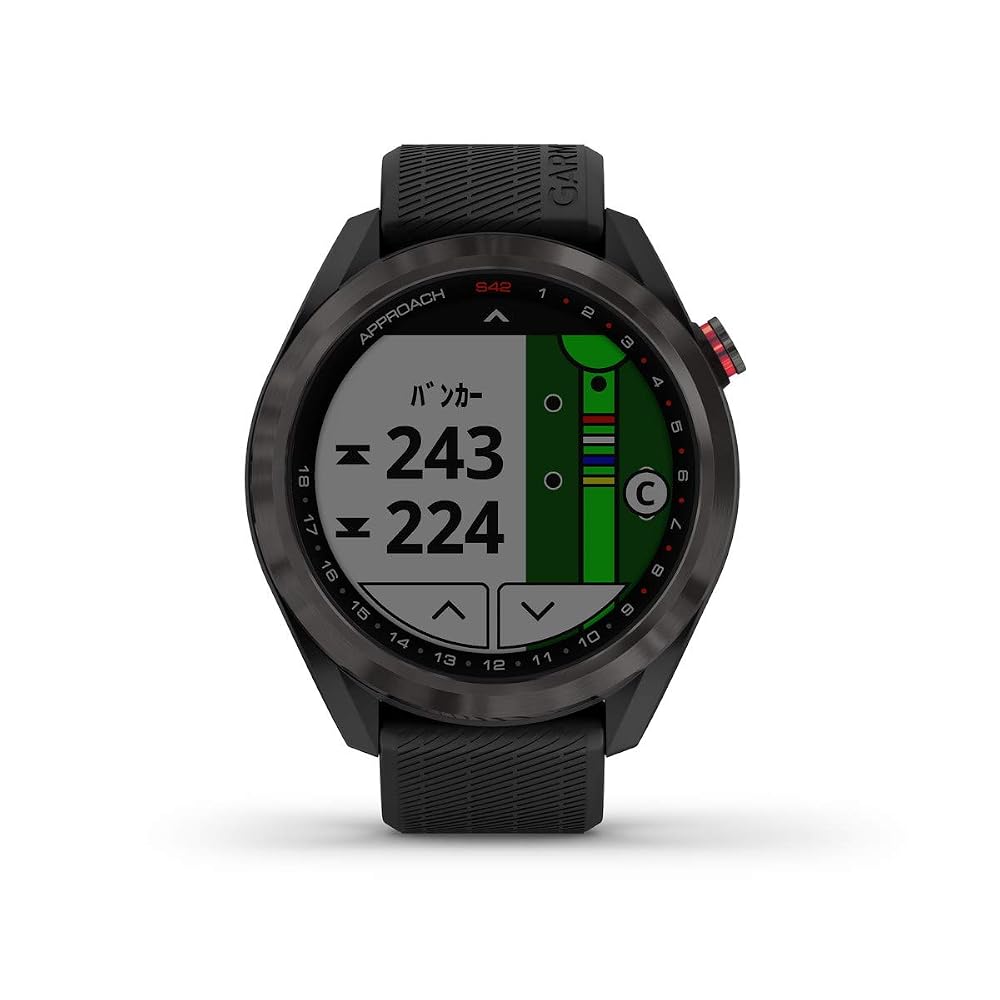 GARMIN(ガーミン) ゴルフナビ GPS Approach S42 ブラック【日本正規品】 010-02572-20 小