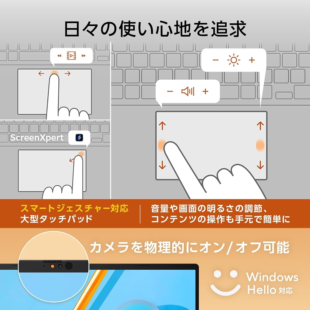 ASUS ノートパソコン Vivobook 18 M1807GA 18インチ AMD Ryzen AI 7 445 メモリ32GB SSD 1TB Windows 11 重量2.6kg